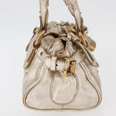 Chloe Paddington Hand Bag Leather Gold Silver Auth 178535A-5