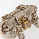 Chloe Paddington Hand Bag Leather Gold Silver Auth 178535A-6