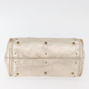 Chloe Paddington Hand Bag Leather Gold Silver Auth 178535A-9