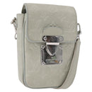 LOUIS VUITTON Taurillon Vertical Wearable Wallet Bag Gray M82568 LV Auth 178538V-1