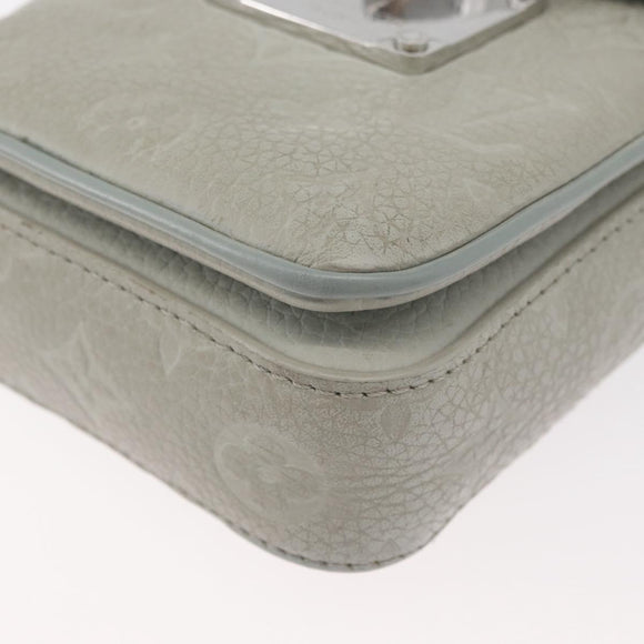 LOUIS VUITTON Taurillon Vertical Wearable Wallet Bag Gray M82568 LV Auth 178538V