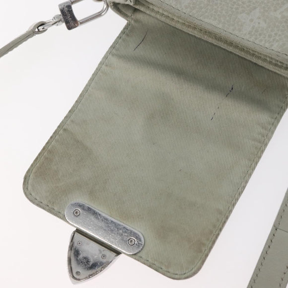 LOUIS VUITTON Taurillon Vertical Wearable Wallet Bag Gray M82568 LV Auth 178538V
