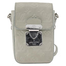 LOUIS VUITTON Taurillon Vertical Wearable Wallet Bag Gray M82568 LV Auth 178538V-13