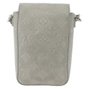 LOUIS VUITTON Taurillon Vertical Wearable Wallet Bag Gray M82568 LV Auth 178538V-2