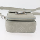 LOUIS VUITTON Taurillon Vertical Wearable Wallet Bag Gray M82568 LV Auth 178538V-5