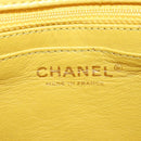 CHANEL Mini Matelasse 16 Chain Bag Lamb Skin Yellow Gold CC Auth 178543SAV-23
