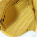CHANEL Mini Matelasse 16 Chain Bag Lamb Skin Yellow Gold CC Auth 178543SAV-10