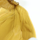 CHANEL Mini Matelasse 16 Chain Bag Lamb Skin Yellow Gold CC Auth 178543SAV-24
