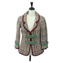 CHANEL Jacket Tweed Multicolor CC Auth 178546V-1
