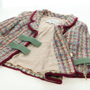 CHANEL Jacket Tweed Multicolor CC Auth 178546V-11