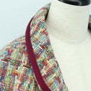 CHANEL Jacket Tweed Multicolor CC Auth 178546V-5