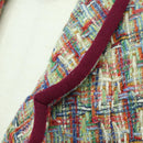 CHANEL Jacket Tweed Multicolor CC Auth 178546V-6