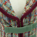 CHANEL Jacket Tweed Multicolor CC Auth 178546V-7
