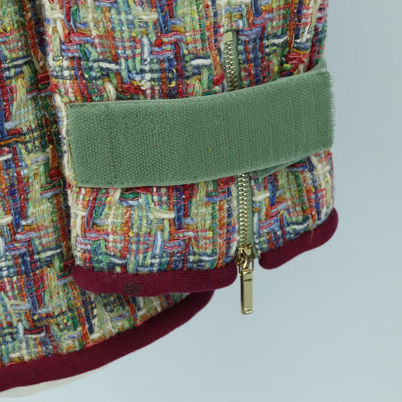 CHANEL Jacket Tweed Multicolor CC Auth 178546V