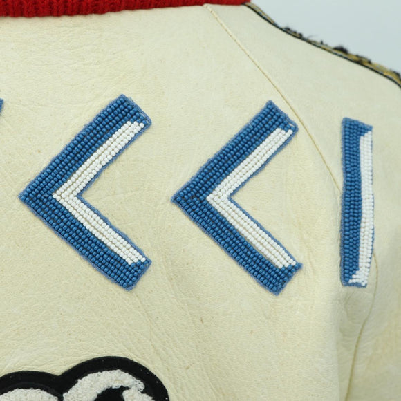 GUCCI Disney Collaboration Donald Duck Jacket Leather 46 462143 Auth 178547SM