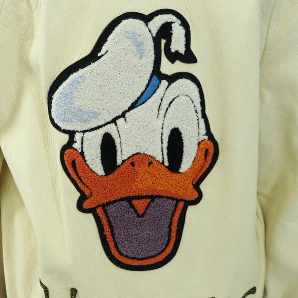 GUCCI Disney Collaboration Donald Duck Jacket Leather 46 462143 Auth 178547SM