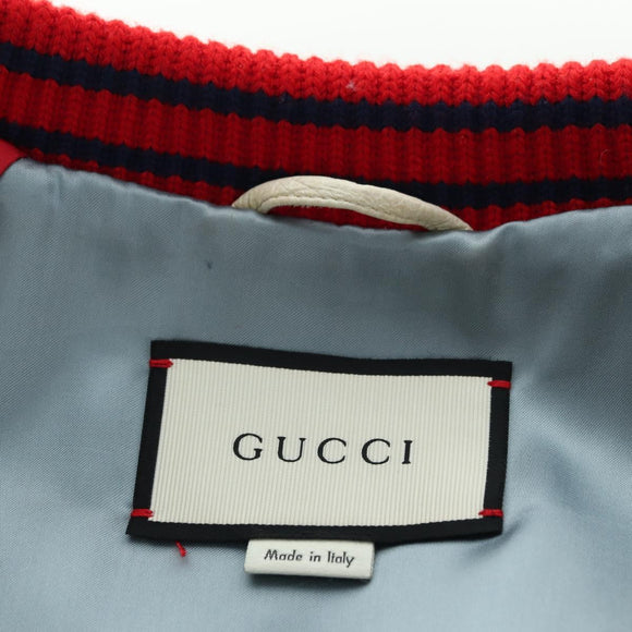 GUCCI Disney Collaboration Donald Duck Jacket Leather 46 462143 Auth 178547SM