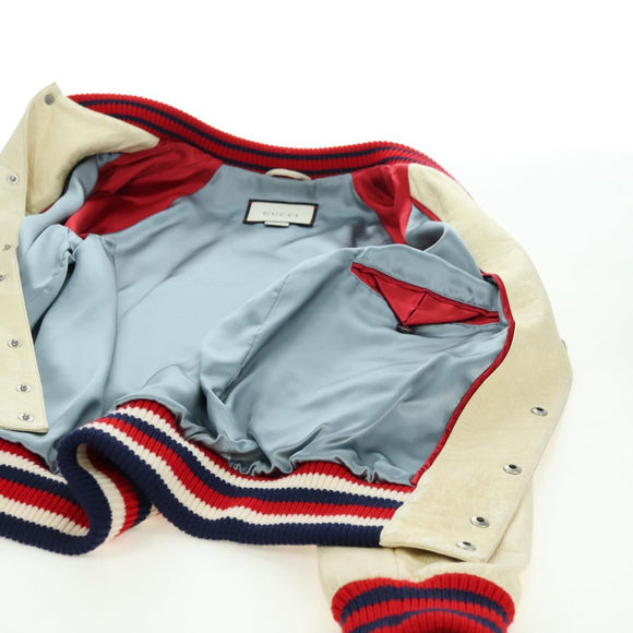 GUCCI Disney Collaboration Donald Duck Jacket Leather 46 462143 Auth 178547SM