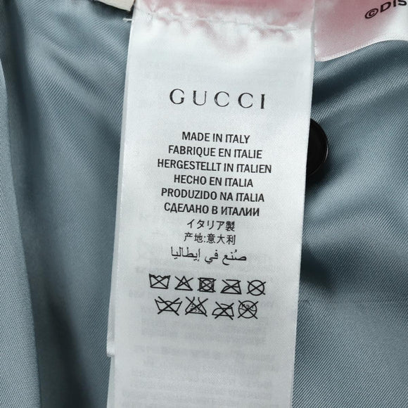 GUCCI Disney Collaboration Donald Duck Jacket Leather 46 462143 Auth 178547SM