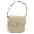 GUCCI Shoulder Bag Leather Beige Gold 26 001 0647 Auth 178561-1