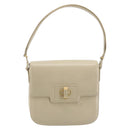 GUCCI Shoulder Bag Leather Beige Gold 26 001 0647 Auth 178561-13