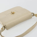 GUCCI Shoulder Bag Leather Beige Gold 26 001 0647 Auth 178561-6