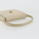 GUCCI Shoulder Bag Leather Beige Gold 26 001 0647 Auth 178561-7