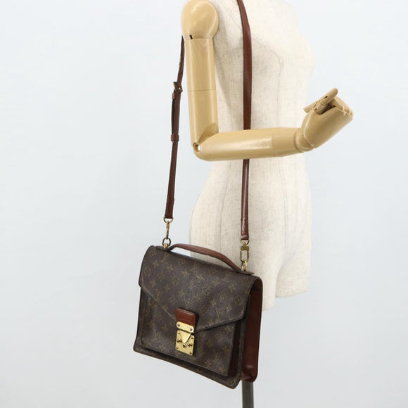 LOUIS VUITTON Monogram Monceau 28 Hand Bag M51185 LV Auth 178562