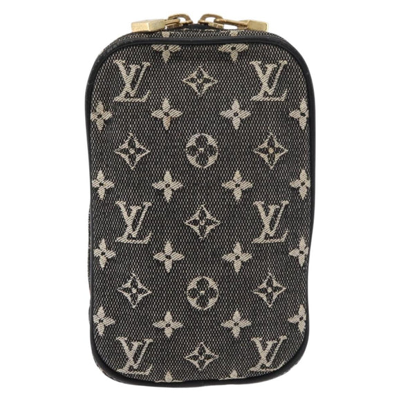 LOUIS VUITTON Monogram Mini Usu Digital Pouch Black M92066 LV Auth 178564