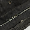 HERMES Her Line MM Hand Bag Canvas Gray Silver Auth 178570-17