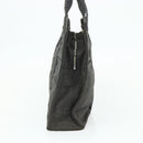 HERMES Her Line MM Hand Bag Canvas Gray Silver Auth 178570-4