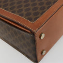 CELINE Macadam Canvas Handtas PVC Leer Bruin Goud Auth 178576A-16