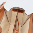 CELINE Macadam Canvas Handtas PVC Leer Bruin Goud Auth 178576A-20