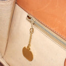 CELINE Macadam Canvas Handtas PVC Leer Bruin Goud Auth 178576A-22
