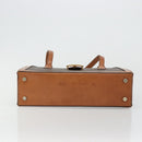 CELINE Macadam Canvas Handtas PVC Leer Bruin Goud Auth 178576A-5