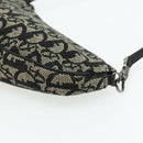 Christian Dior Trotter Canvas Saddle Accessory Pouch Black Silver Auth 178581A-9