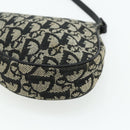 Christian Dior Trotter Canvas Saddle Accessory Pouch Black Silver Auth 178581A-15