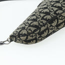 Christian Dior Trotter Canvas Saddle Accessory Pouch Black Silver Auth 178581A-16