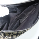 Christian Dior Trotter Canvas Saddle Accessory Pouch Black Silver Auth 178581A-11