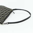 Christian Dior Trotter Canvas Saddle Accessory Pouch Black Silver Auth 178581A-7
