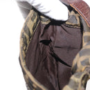 FENDI Zucca Canvas Shoulder Bag Black Brown Auth 178582-20