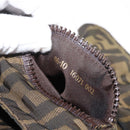FENDI Zucca Canvas Shoulder Bag Black Brown Auth 178582-12