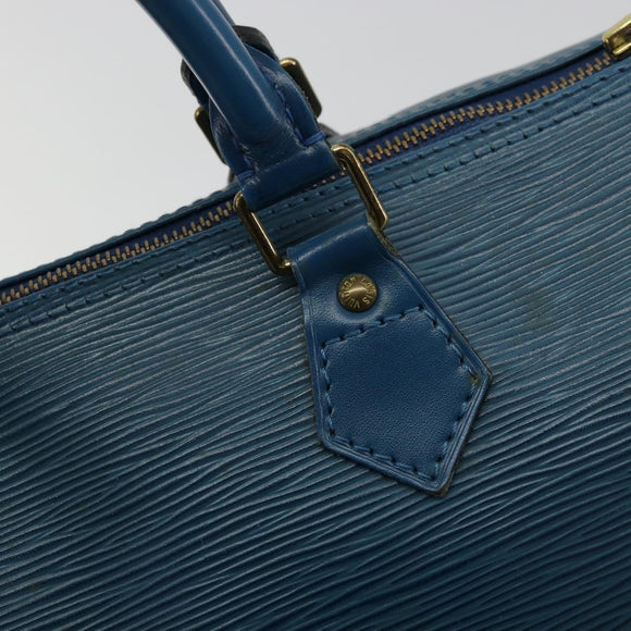 LOUIS VUITTON Epi Speedy 30 Hand Bag Toledo Blue M43005 LV Auth 178586
