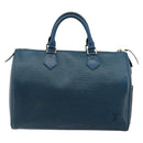LOUIS VUITTON Epi Speedy 30 Hand Bag Toledo Blue M43005 LV Auth 178586-13