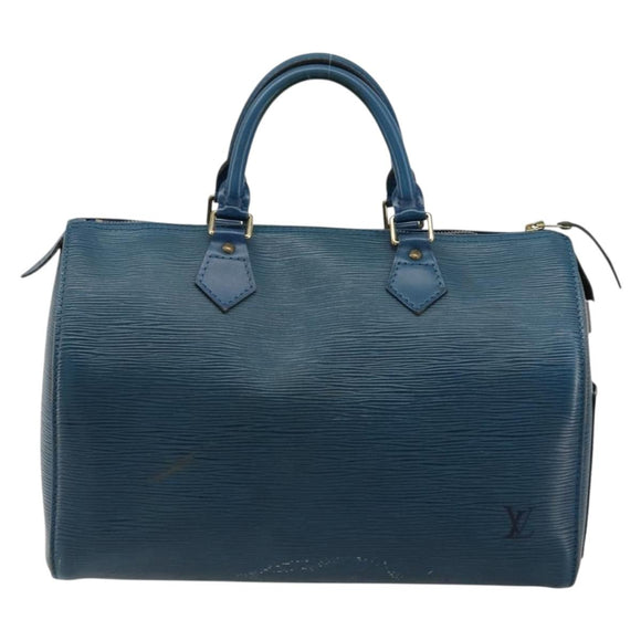 LOUIS VUITTON Epi Speedy 30 Hand Bag Toledo Blue M43005 LV Auth 178586
