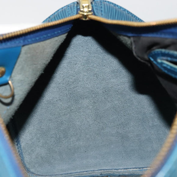 LOUIS VUITTON Epi Speedy 30 Hand Bag Toledo Blue M43005 LV Auth 178586
