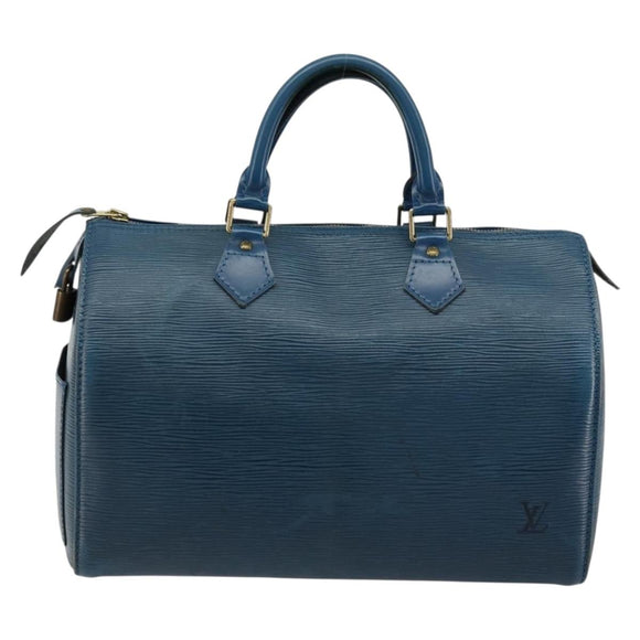 LOUIS VUITTON Epi Speedy 30 Hand Bag Toledo Blue M43005 LV Auth 178586