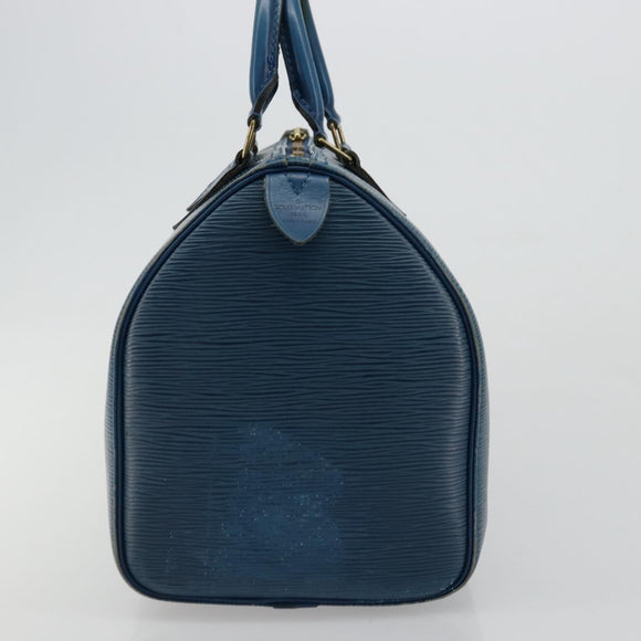 LOUIS VUITTON Epi Speedy 30 Hand Bag Toledo Blue M43005 LV Auth 178586