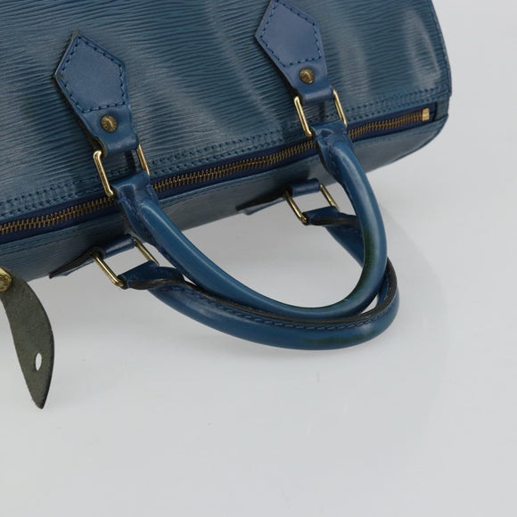 LOUIS VUITTON Epi Speedy 30 Hand Bag Toledo Blue M43005 LV Auth 178586