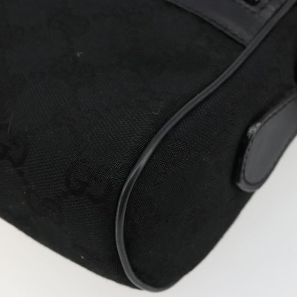 GUCCI GG Canvas Web Sherry Line Umhängetasche Schwarz Rot Grün Auth 178590A